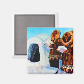  Amerikaanse bouwbedrijven Alaska igloo Magneet (Voorkant / Achterkant)