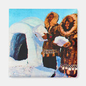  Amerikaanse bouwbedrijven Alaska igloo Magneet (Voorkant)