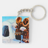  Amerikaanse bouwbedrijven Alaska igloo Sleutelhanger (Achterkant)