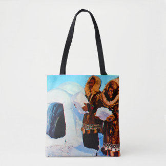 Amerikaanse bouwbedrijven Alaska igloo Tote Bag