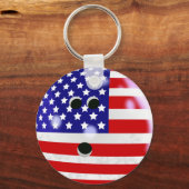Amerikaanse Bowling Ball Sleutelhanger (Voorkant)