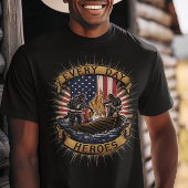 Amerikaanse brandweerlieden, alledaagse helden t-shirt