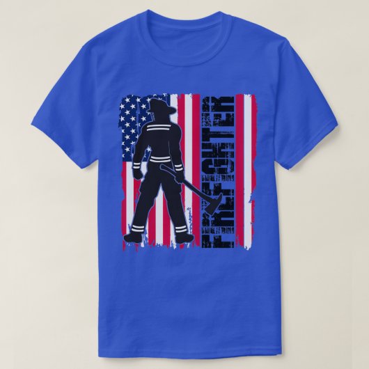 Amerikaanse brandweerman 1 t-shirt (Design voorkant)