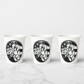 Amerikaanse brandweerman Bold Black and White Papieren Bekers