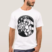 Amerikaanse brandweerman Bold Black and White T-shirt (Voorkant)