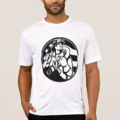 Amerikaanse brandweerman Bold Black and White T-shirt (Voorkant)