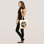 Amerikaanse brandweerman Bold Black and White Tote Bag