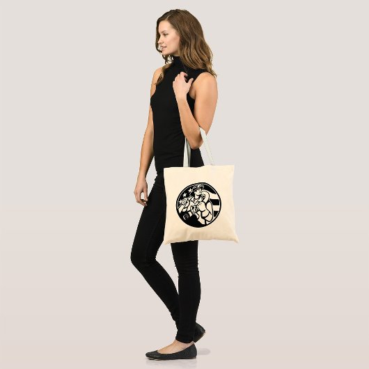 Amerikaanse brandweerman Bold Black and White Tote Bag
