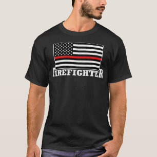Amerikaanse brandweerman brandweer US-vlag brandwe T-shirt