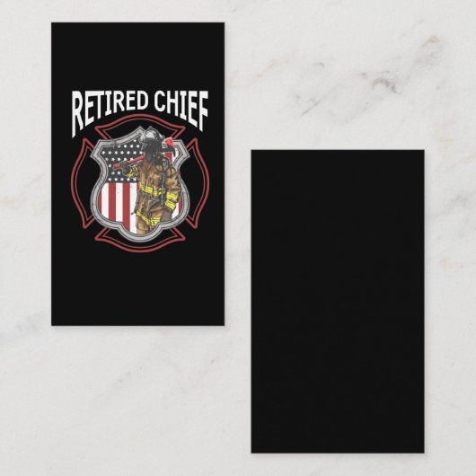 Amerikaanse brandweerman in ruste visitekaartje (Voorkant / Achterkant)