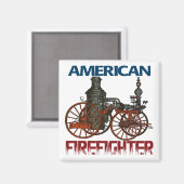 Amerikaanse brandweerman magneet (Voorkant / Achterkant)