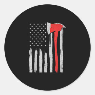 Amerikaanse brandweerman, Rode brandweerman Ronde Sticker