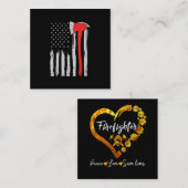 Amerikaanse brandweerman, Rode brandweerman Vierkante Visitekaartje (Voorkant / Achterkant)