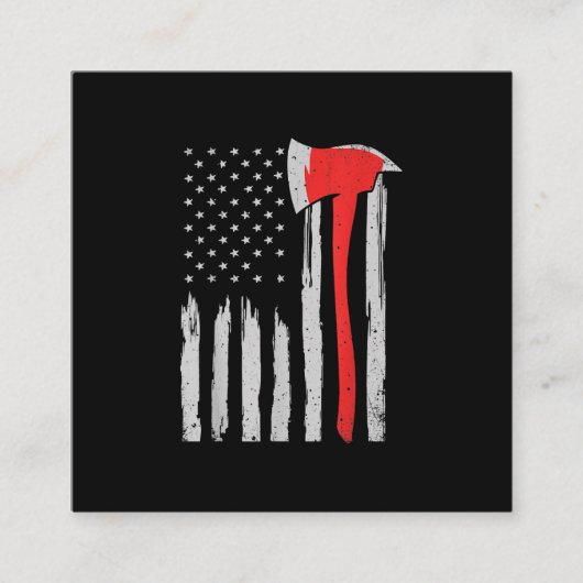 Amerikaanse brandweerman, Rode brandweerman Vierkante Visitekaartje (Voorkant)