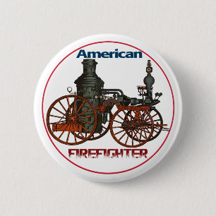 Amerikaanse brandweerman ronde button 5,7 cm