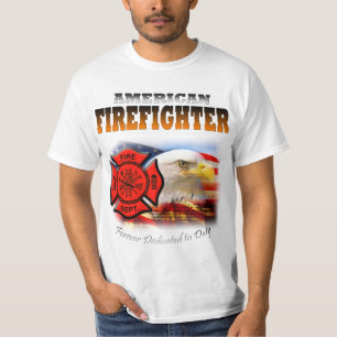 Amerikaanse brandweerman speciaal voor dienst t-shirt