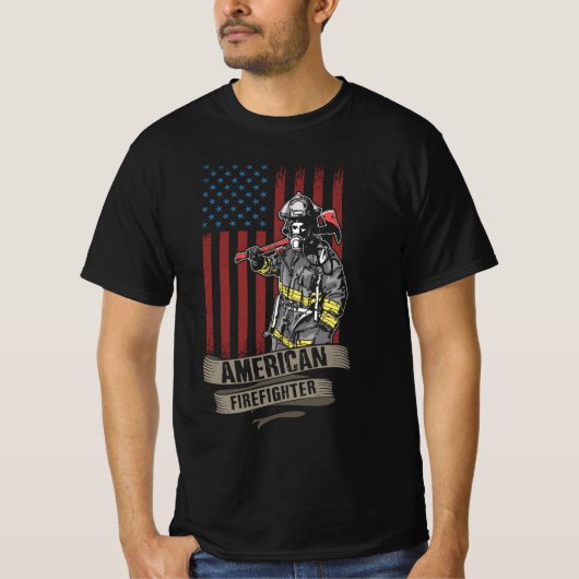 Amerikaanse brandweerman t-shirt (Voorkant)