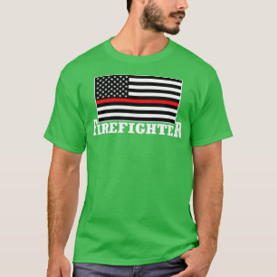 Amerikaanse brandweerman tegen brandweer Vuurman T-shirt