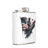 Amerikaanse brandweerman.Vlag van de Verenigde Sta Heupfles (Rechts)