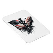Amerikaanse brandweerman.Vlag van de Verenigde Sta Magneet (Rechterzijde)