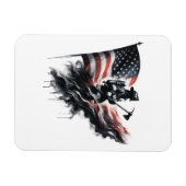 Amerikaanse brandweerman.Vlag van de Verenigde Sta Magneet (Horizontaal)