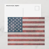 AMERIKAANSE BRIEFKAARTEN MET VLAG (Voorkant / Achterkant)