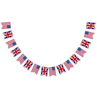 Amerikaanse Britse bruiloft Vlaggetjes