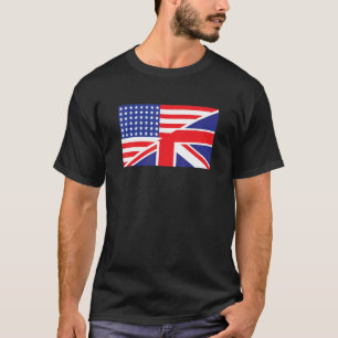 Amerikaanse Britse vlag met dubbele nationaliteit  T-shirt