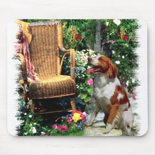 Amerikaanse Brittany Spaniel Art Gifts Muismat (Voorkant)