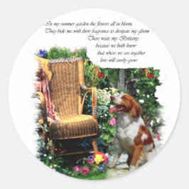 Amerikaanse Brittany Spaniel Art Gifts Ronde Sticker