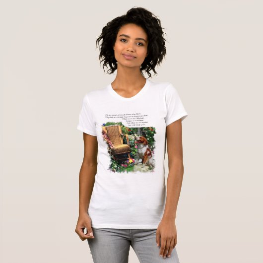 Amerikaanse Brittany Spaniel Art Gifts T-shirt (Voorkant volledig)