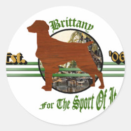 Amerikaanse Brittany Spaniel Gifts Ronde Sticker
