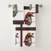 Amerikaanse Brittany Spaniel Kerstmis Bad Handdoek (Insitu)