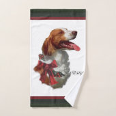 Amerikaanse Brittany Spaniel Kerstmis Bad Handdoek (Handdoek)