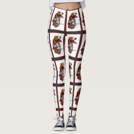 Amerikaanse Brittany Spaniel Kerstmis Leggings