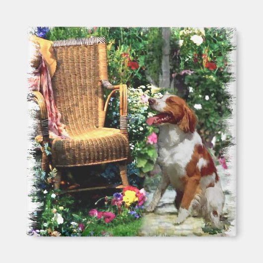 Amerikaanse Brittany Spaniel Kunst Cadeaus Magneet (Voorkant)
