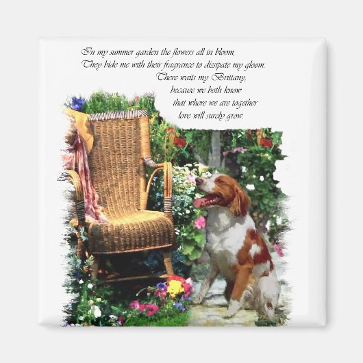 Amerikaanse Brittany Spaniel Kunstcadeaus Magneet (Voorkant)