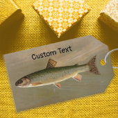 Amerikaanse Brook Trout Fish  Illustratie Cadeaulabel