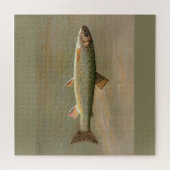 Amerikaanse Brook Trout Fish Illustratie Legpuzzel (Horizontaal)