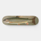 Amerikaanse Brook Trout Fish  Illustratie Persoonlijk Skateboard (Horizontaal)