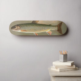 Amerikaanse Brook Trout Fish  Illustratie Persoonlijk Skateboard