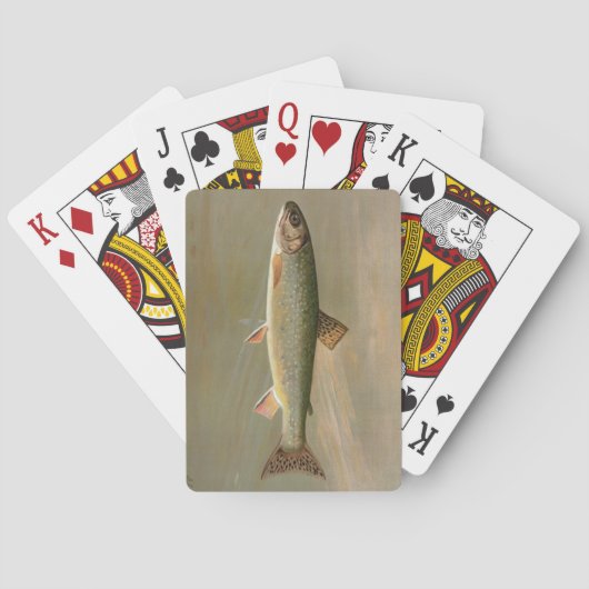 Amerikaanse Brook Trout Fish  Illustratie Pokerkaarten (Achterkant)