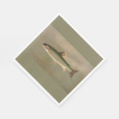 Amerikaanse Brook Trout Fish  Illustratie Servet (Hoek)