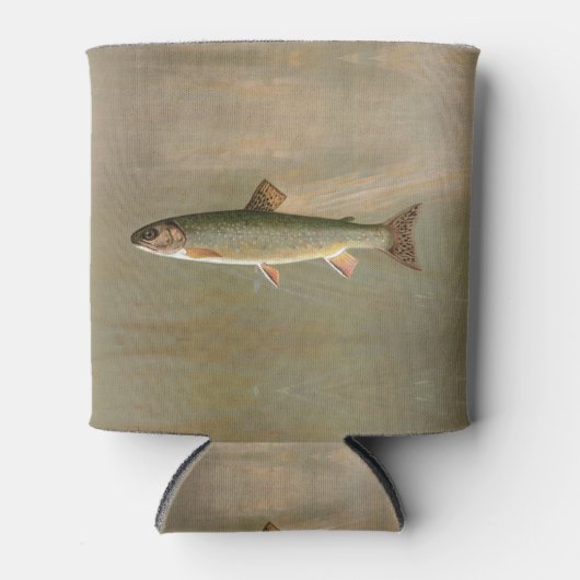 Amerikaanse Brook Trout Fish Illustration Can Blikjeskoeler (Voorkant)