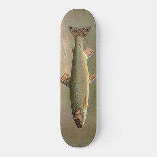 Amerikaanse Brook Trout Fish Illustration Persoonlijk Skateboard