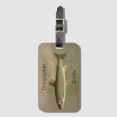 Amerikaanse Brook Trout Fish  Vist kunst Bagagelabel (Voorkant (verticaal))