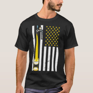 Amerikaanse brouwerij die Amerikaanse vlagkraftbbe T-shirt
