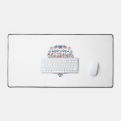 Amerikaanse Bruid Patriotische Trouw Vector Design Bureaumat (Keyboard & Muis)