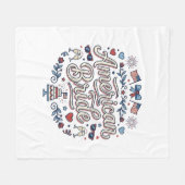 Amerikaanse Bruid Patriotische Trouw Vector Design Fleece Deken (Voorkant (Horizontaal))