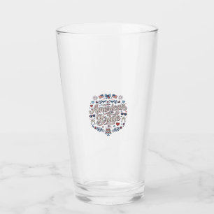 Amerikaanse Bruid Patriotische Trouw Vector Design Glas